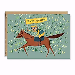 Horse Race Retirement Card