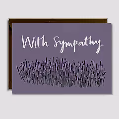 With Sympathy Lavender Card