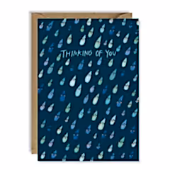 Raindrops Thinking Of You Card