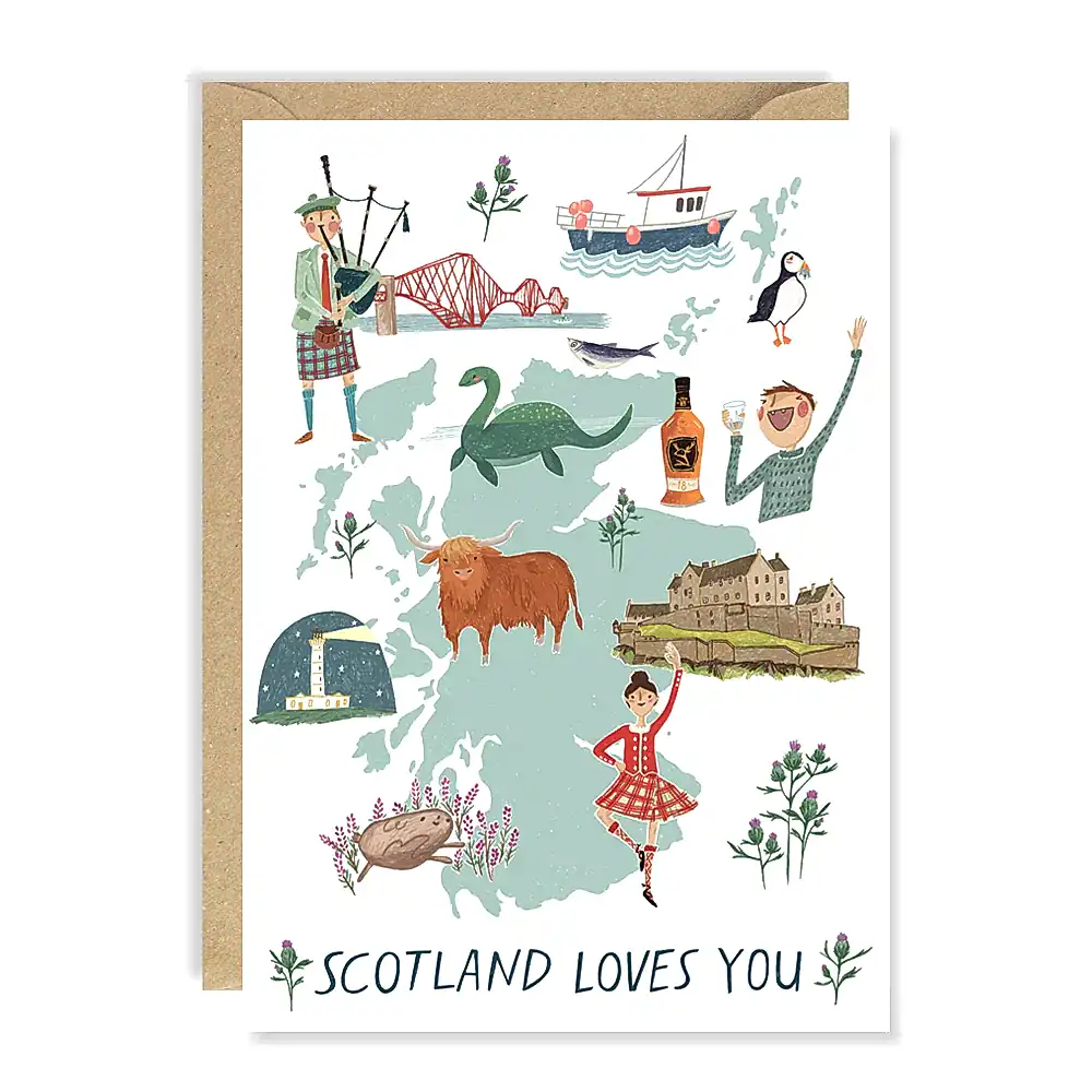 Scotland Loves You Card