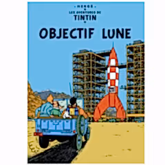 Destination Moon Tintin Poster