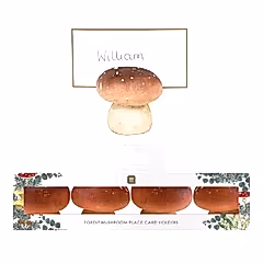 Midnight Forest Mushroom Placecard Holder And Place Cards