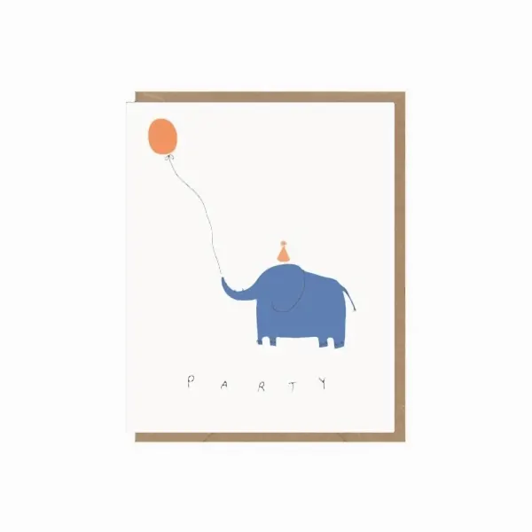 Balloon Elephant Pack of 8 Party Invitations