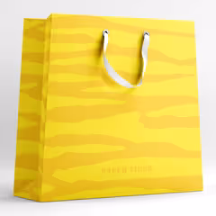 Paper Tiger Yellow Stripe Gift Bag