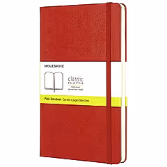 Moleskine Plain Large Notebook Red