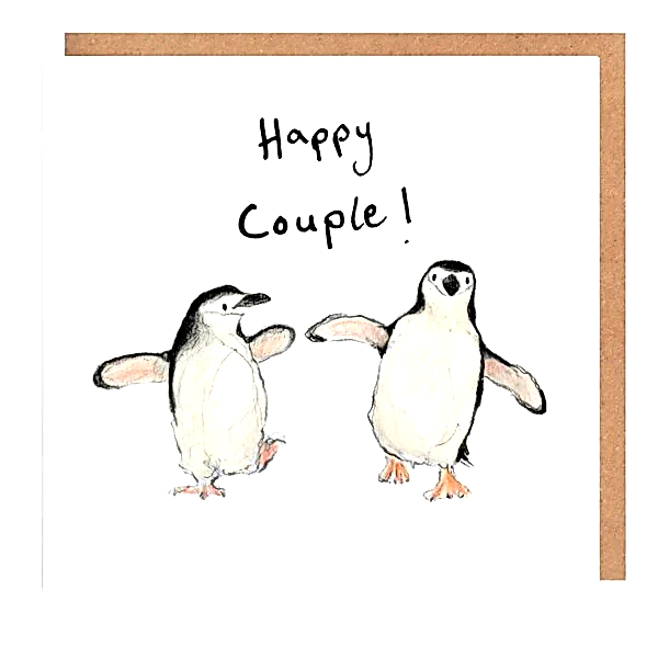 Jo and Bo Penguins Wedding Card