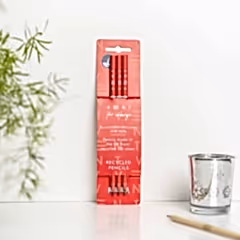 Red Pack of 3 Pencils