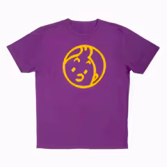 Tintin Visage Kids T-Shirt Purple