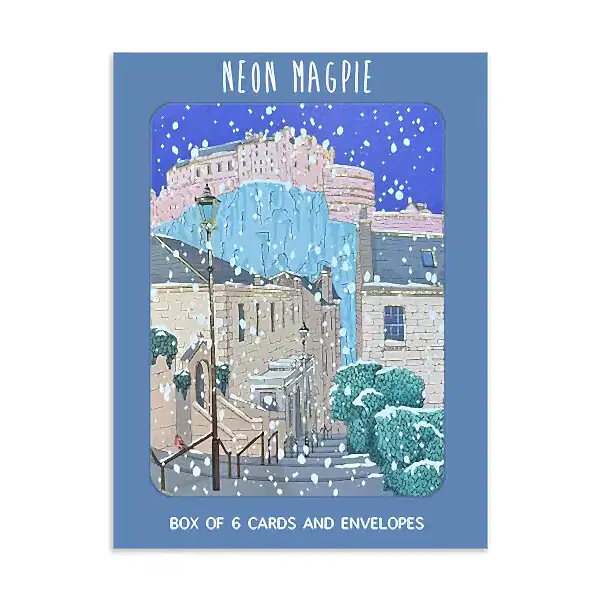 Edinburgh Vennel Box of Gold Foil Christmas Cards