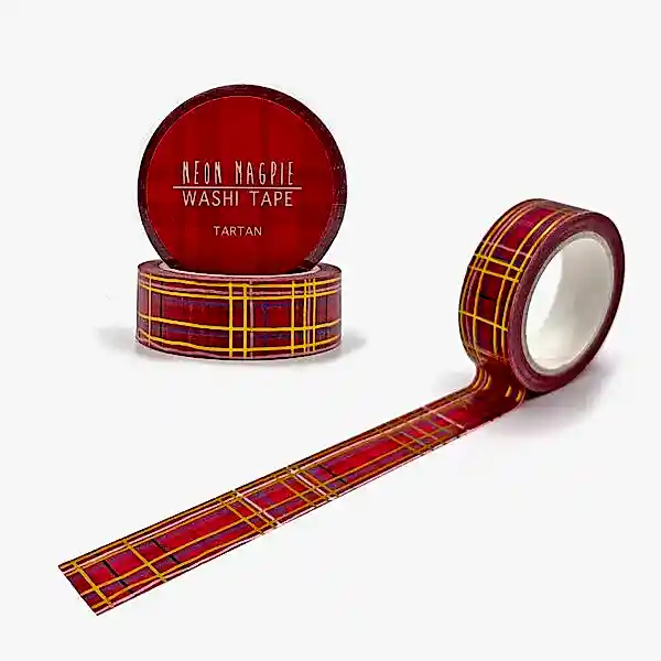Neon Magpie Tartan Washi Tape
