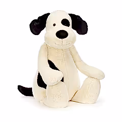 Jellycat Bashful Black and Cream Puppy Huge