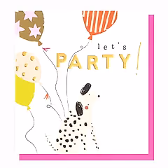 Let’s Party! Spotty Dog Card