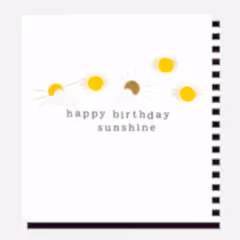 Happy Birthday Sunshine Pom Pom Card