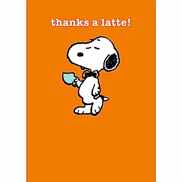 Thanks A Latte Snoopy Card