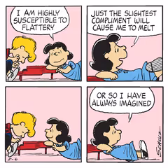 Just The Slightest Compliment Snoopy Card