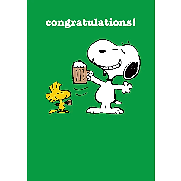 Congratulations Beer Snoopy Card