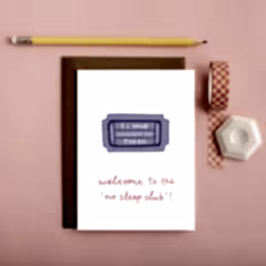 Welcome To The 'No Sleep Club' Card