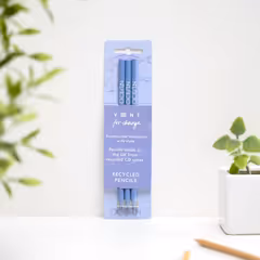 Sea Blue Pack of 3 Pencils