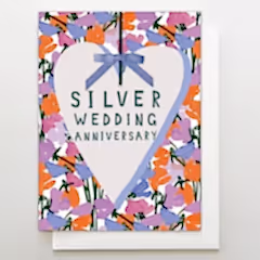 Silver Anniversary Heart Card