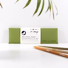 Green Recycled Leather Pen and Pencil Pouch