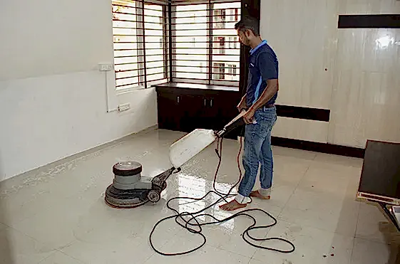 Full house floor scrubbing