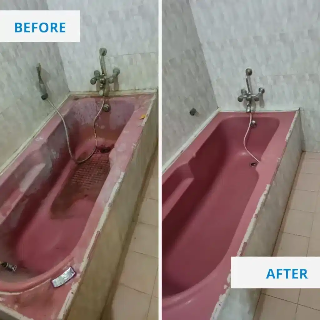 Bathroom Bathtub Before and After By Clean Fanatics