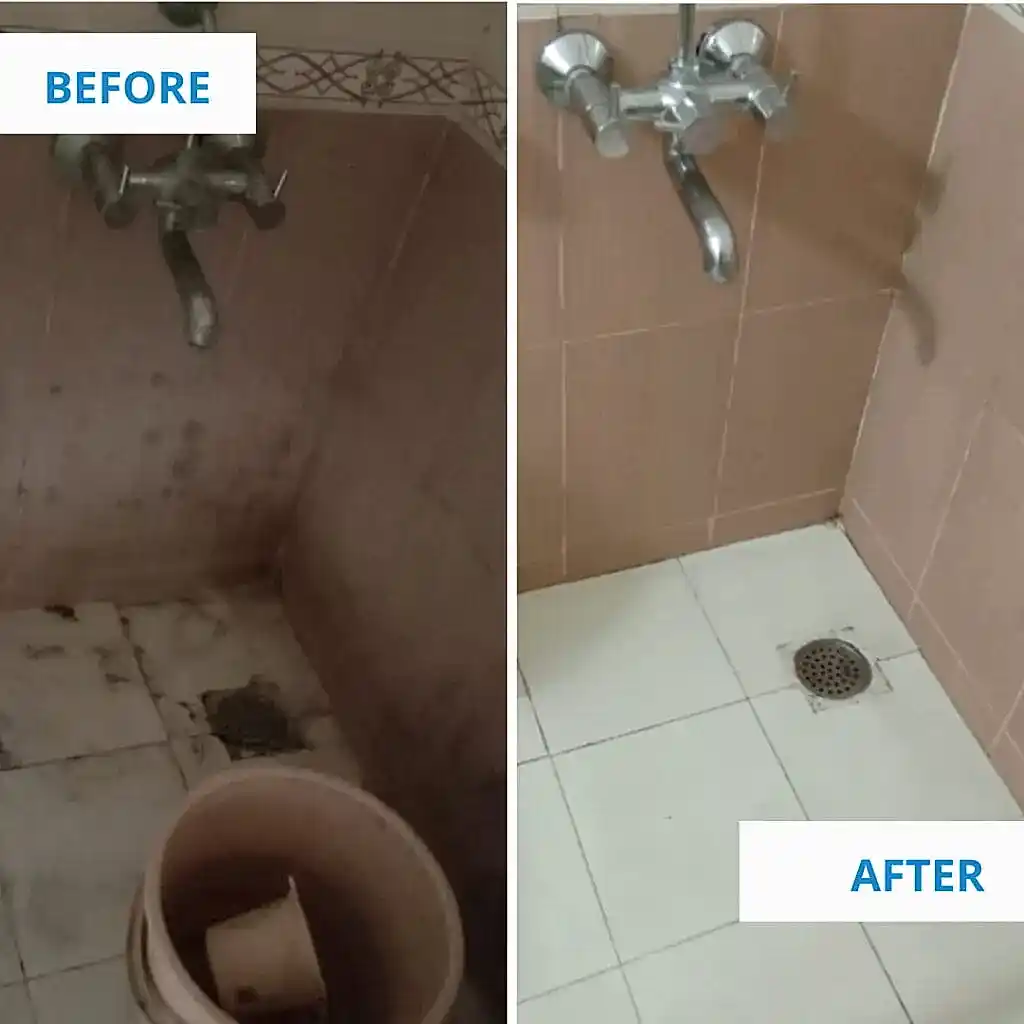 Bathroom Before and After By Clean Fanatics