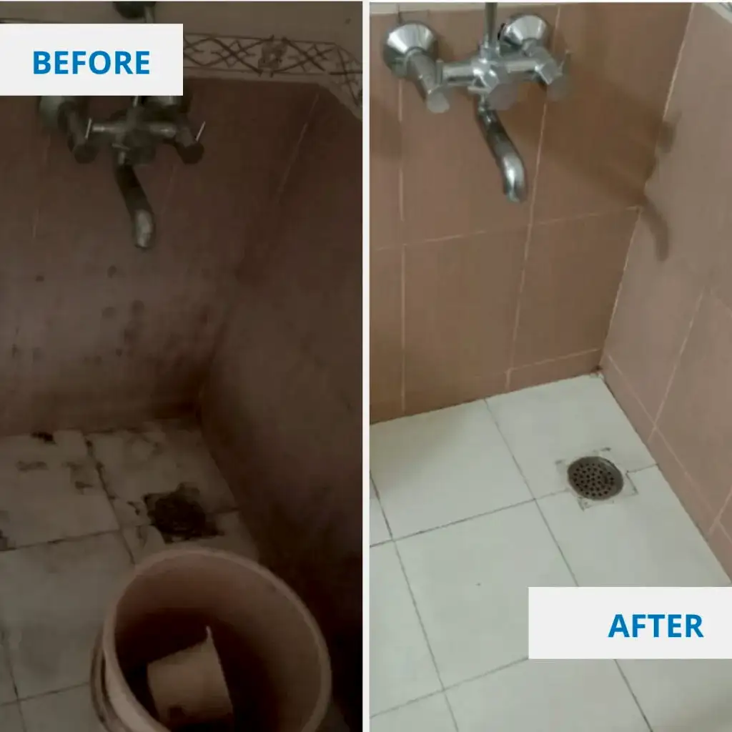 Bathroom Before and After By Clean Fanatics